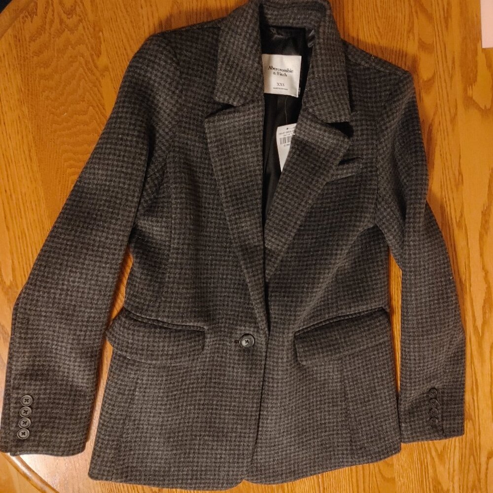 Oversized wool blazer jacket (Abercrombie and Fitch, XXS)